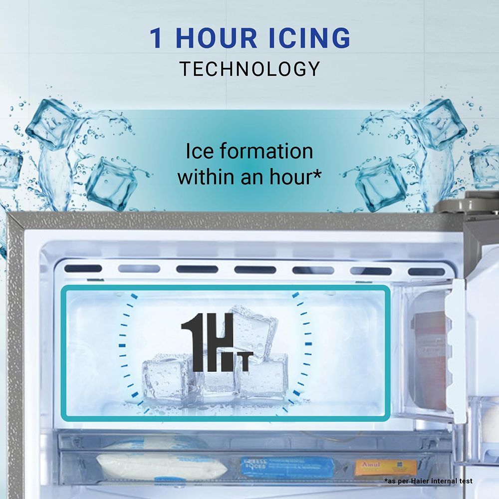 Haier 190 Litres 4 Star Direct Cool Single Door Refrigerator with Anti-Bacterial Gasket (HED203DSP, Brushline Silver)