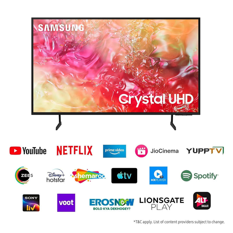 SAMSUNG DU7700 165.1 cm (65 inch) 4K Ultra HD LED Smart Tizen TV with Motion Xcelerator (2024 model)