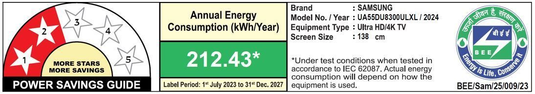 SAMSUNG DU8300 139.7 cm (55 inch) 4K Ultra HD LED Smart Tizen TV with Dynamic Crystal Color(2024 model)