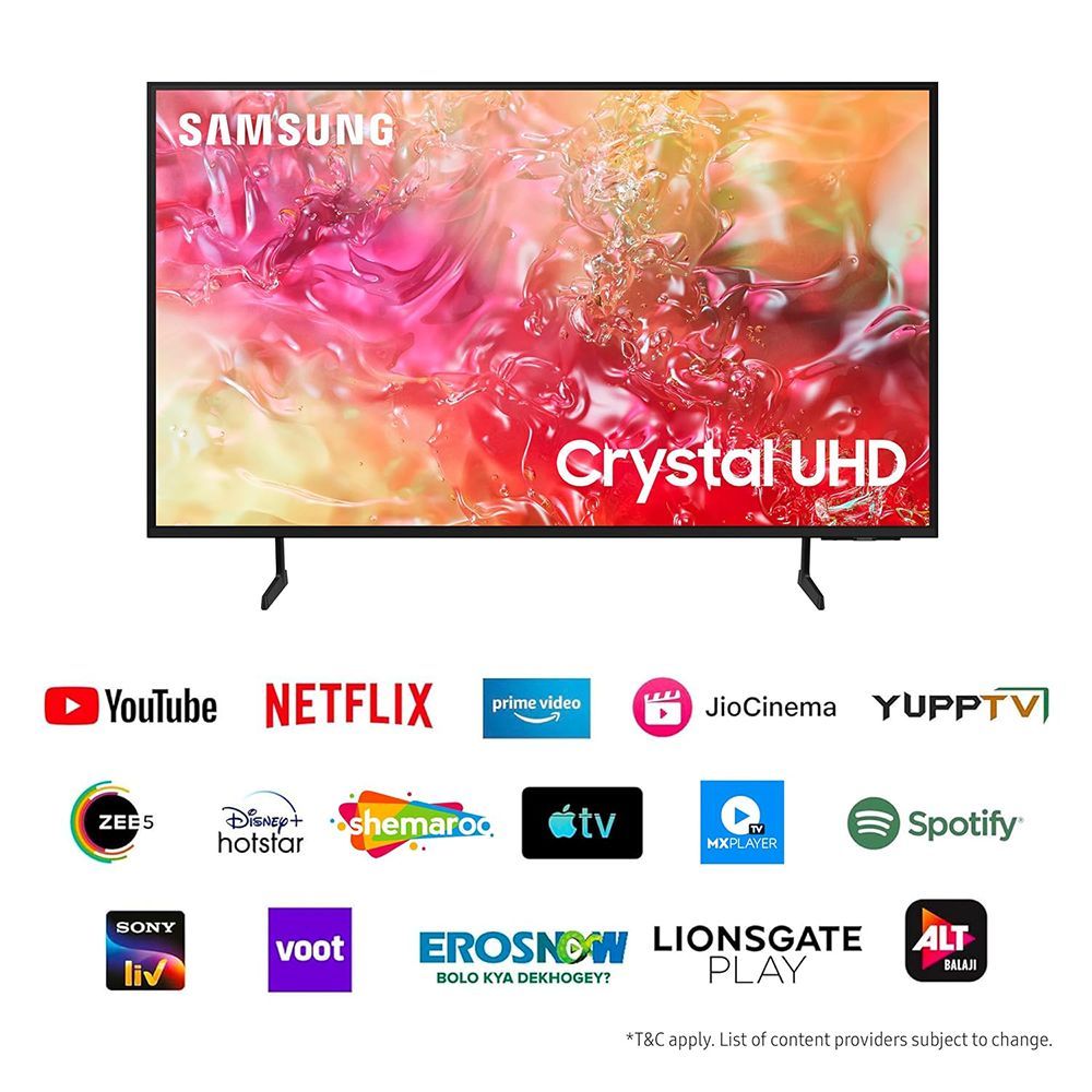 SAMSUNG DU7700 139.7 cm (55 inch) 4K Ultra HD LED Smart Tizen TV with Motion Xcelerator (2024 model)