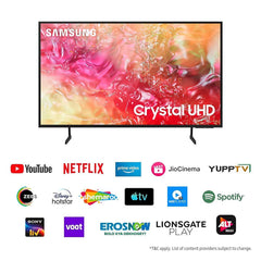 SAMSUNG DU7000 139.7 cm (55 inch) 4K Ultra HD LED Smart Tizen TV with 4K AI Upscaling (2024 model)