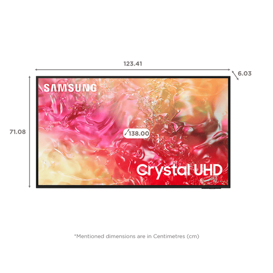 SAMSUNG DU7000 139.7 cm (55 inch) 4K Ultra HD LED Smart Tizen TV with 4K AI Upscaling (2024 model)