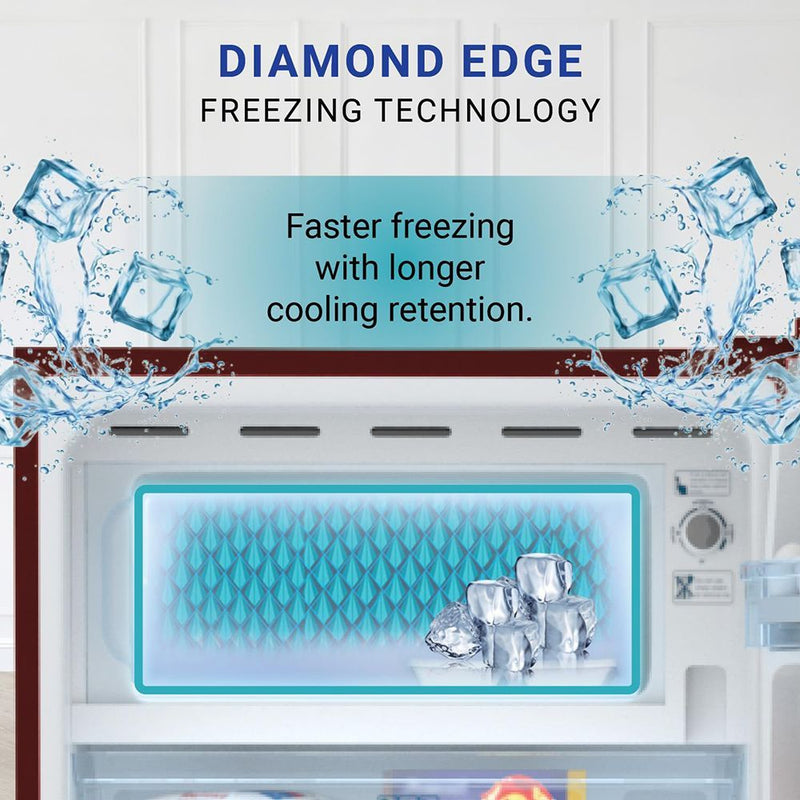 Haier 190 Litres 2 Star Direct Cool Single Door Refrigerator with Antibacterial Gasket (HED202RSP, Red Mono)