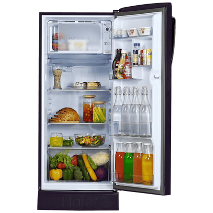 Haier 205 Litres 3 Star Direct Cool Single Door Refrigerator with Anti-Bacterial Gasket (HED213MRBN, Marine Rose)