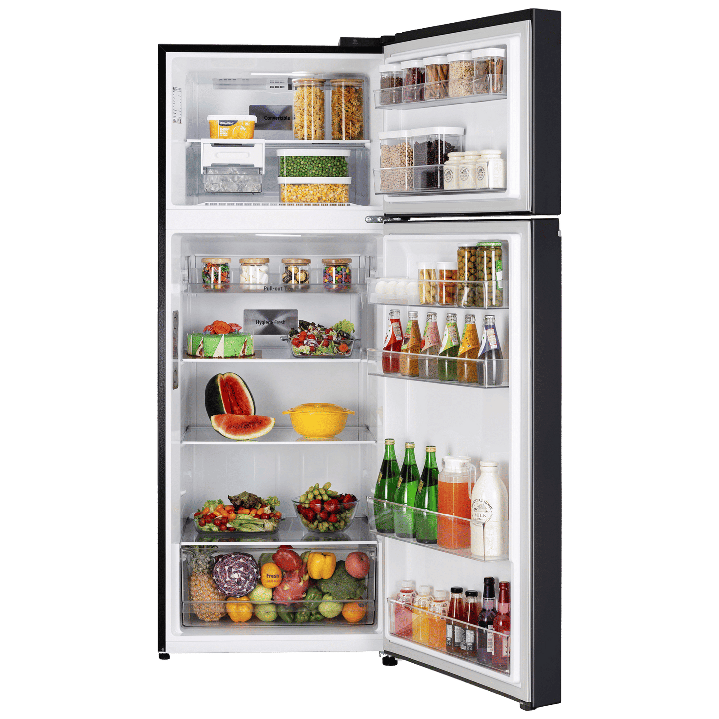 LG 466 Litres 2 Star Frost Free Double Door Smart Wifi Enabled Refrigerator with Multi Air Flow (GL-T492MESY, Ebony Sheen)