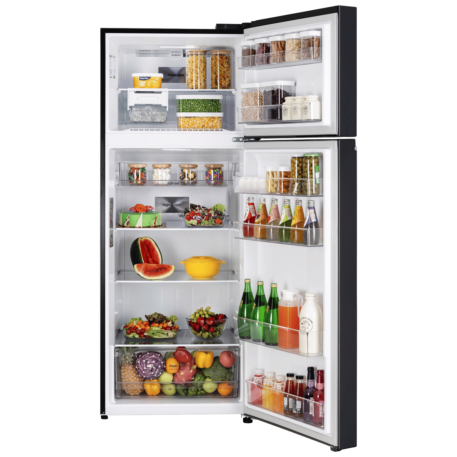LG 466 Litres 2 Star Frost Free Double Door Smart Wifi Enabled Refrigerator with Multi Air Flow (GL-T492MESY, Ebony Sheen)
