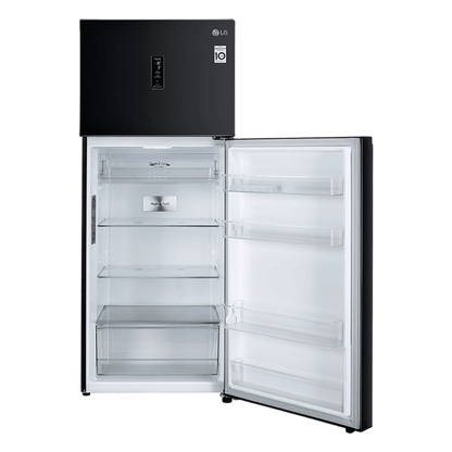 LG 466 Litres 2 Star Frost Free Double Door Smart Wifi Enabled Refrigerator with Multi Air Flow (GL-T492MESY, Ebony Sheen)