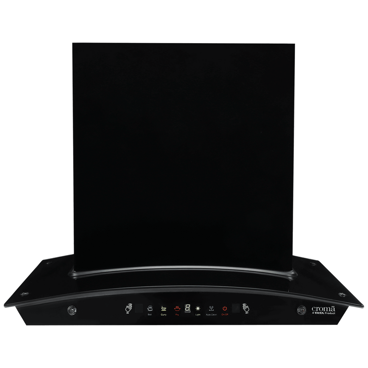 Croma AG1109 60cm 1600m3/hr Ducted Auto Clean Wall Mounted Chimney with Motion Sensor Control (Black)