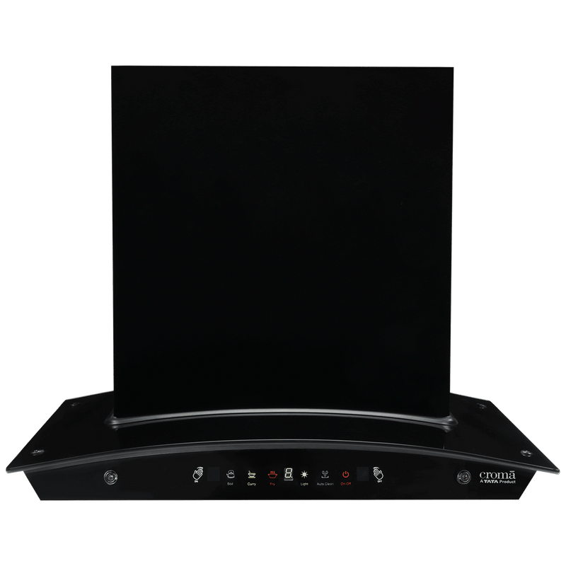 Croma AG1109 60cm 1600m3/hr Ducted Auto Clean Wall Mounted Chimney with Motion Sensor Control (Black)-1