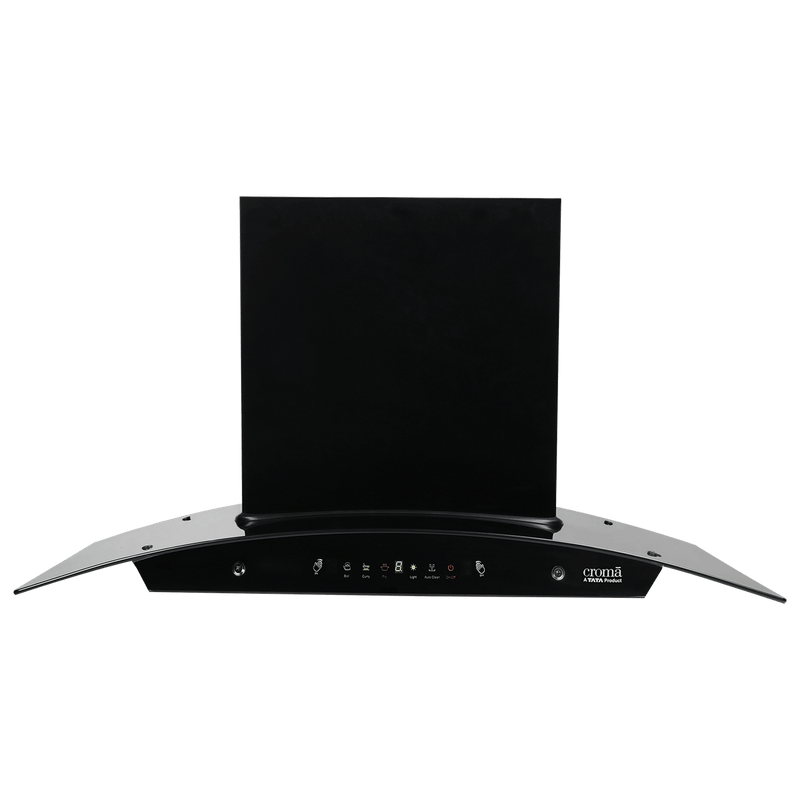 Croma AG1110 90cm 1800m3/hr Ducted Auto Clean Wall Mounted Chimney with Motion Sensor Control (Black)-1