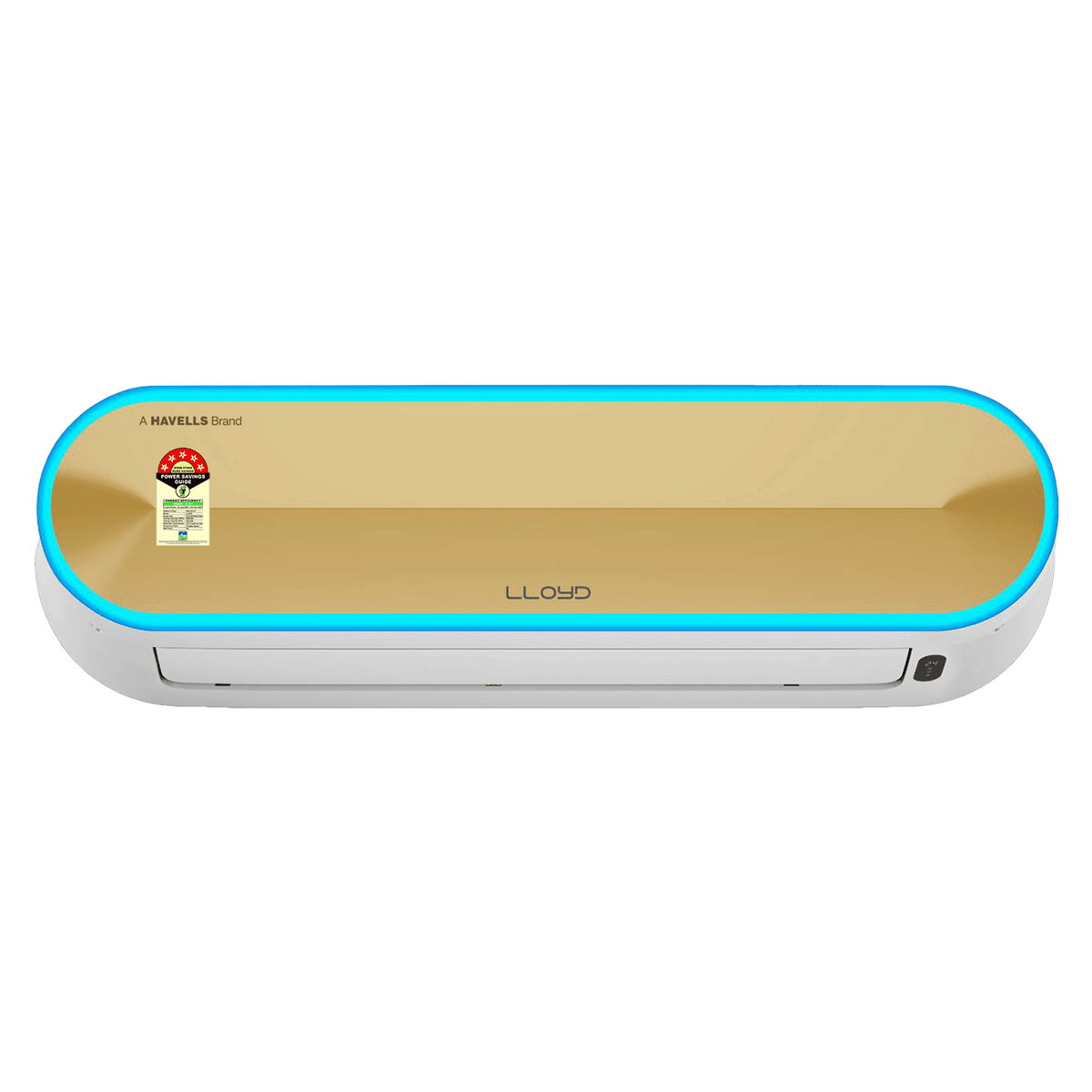 Lloyd Stellar 1.5 Ton 5 Star Wi-Fi Inverter Split AC (6 in 1 Expandable, Mood Lighting, In-Built Air Purifier, Direct Voice Command, Copper, White/Golden, GLS18V5FWGST)