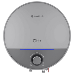HAVELLS Otto 10 Litre 5 Star Vertical Storage Geyser with Whirl Flow Technology (Silver Grey)
