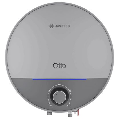 HAVELLS Otto 10 Litre 5 Star Vertical Storage Geyser with Whirl Flow Technology (Silver Grey)