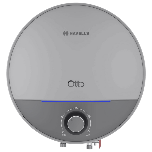 HAVELLS Otto 10 Litre 5 Star Vertical Storage Geyser with Whirl Flow Technology (Silver Grey)