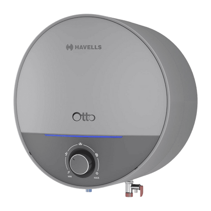 HAVELLS Otto 10 Litre 5 Star Vertical Storage Geyser with Whirl Flow Technology (Silver Grey)