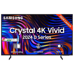 SAMSUNG Crystal 4K Vivid 138 cm (55 inch) 4K Ultra HD LED Tizen TV with Crystal Processor 4K (2024 model)