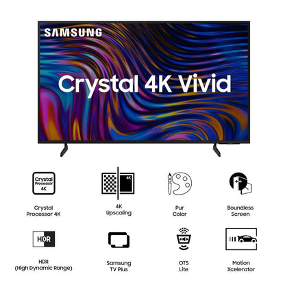 SAMSUNG Crystal 4K Vivid 138 cm (55 inch) 4K Ultra HD LED Tizen TV with Crystal Processor 4K (2024 model)