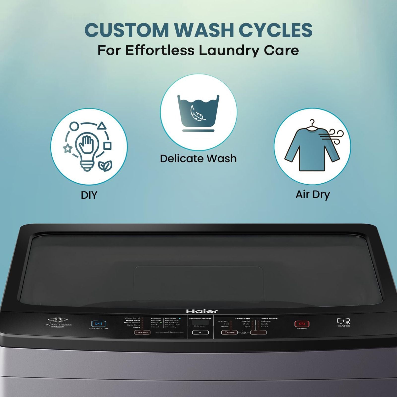 Haier 10.5 kg 5 Star Fully Automatic Top Load Washing Machine (HWM105-826S6, Oceanus Wave Drum, Starry Silver)