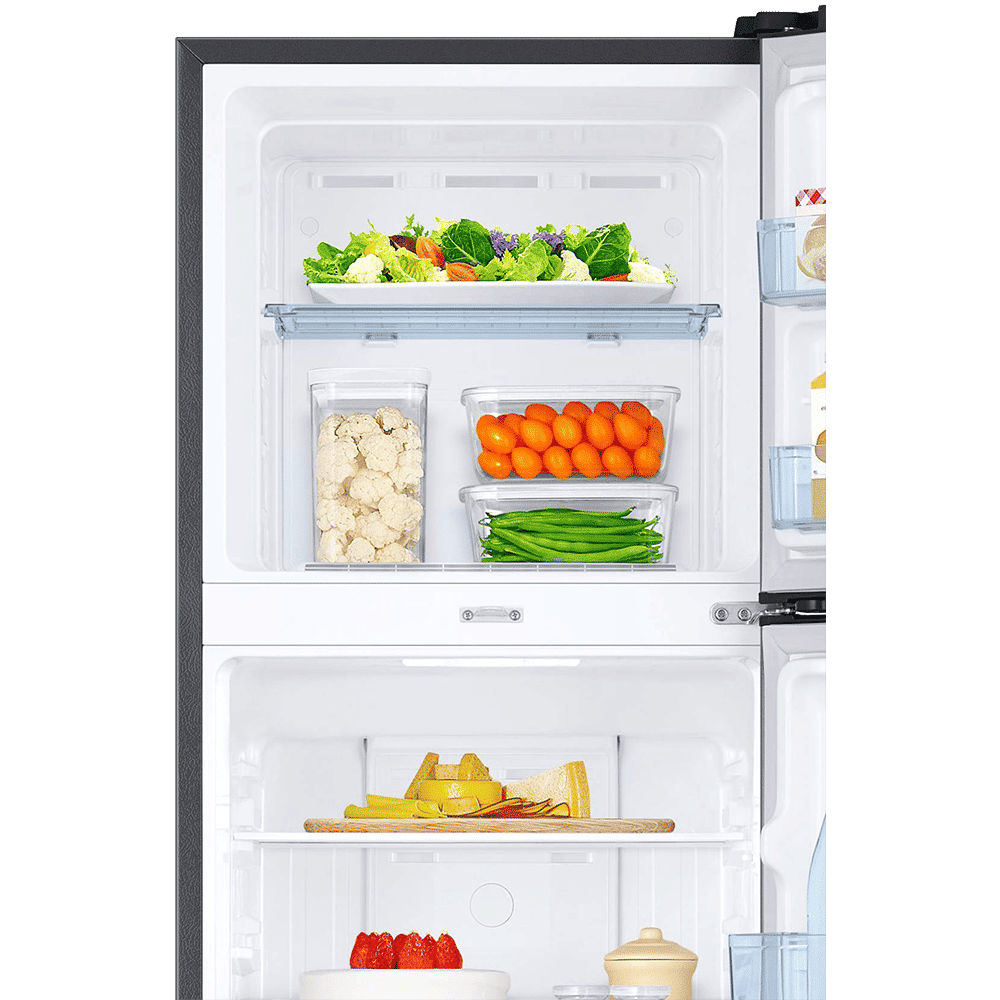 SAMSUNG 236 Litres 3 Star Frost Free Double Door Convertible Refrigerator with Anti Bacterial Gasket (RT28C3733BX/HL, Luxe Black)