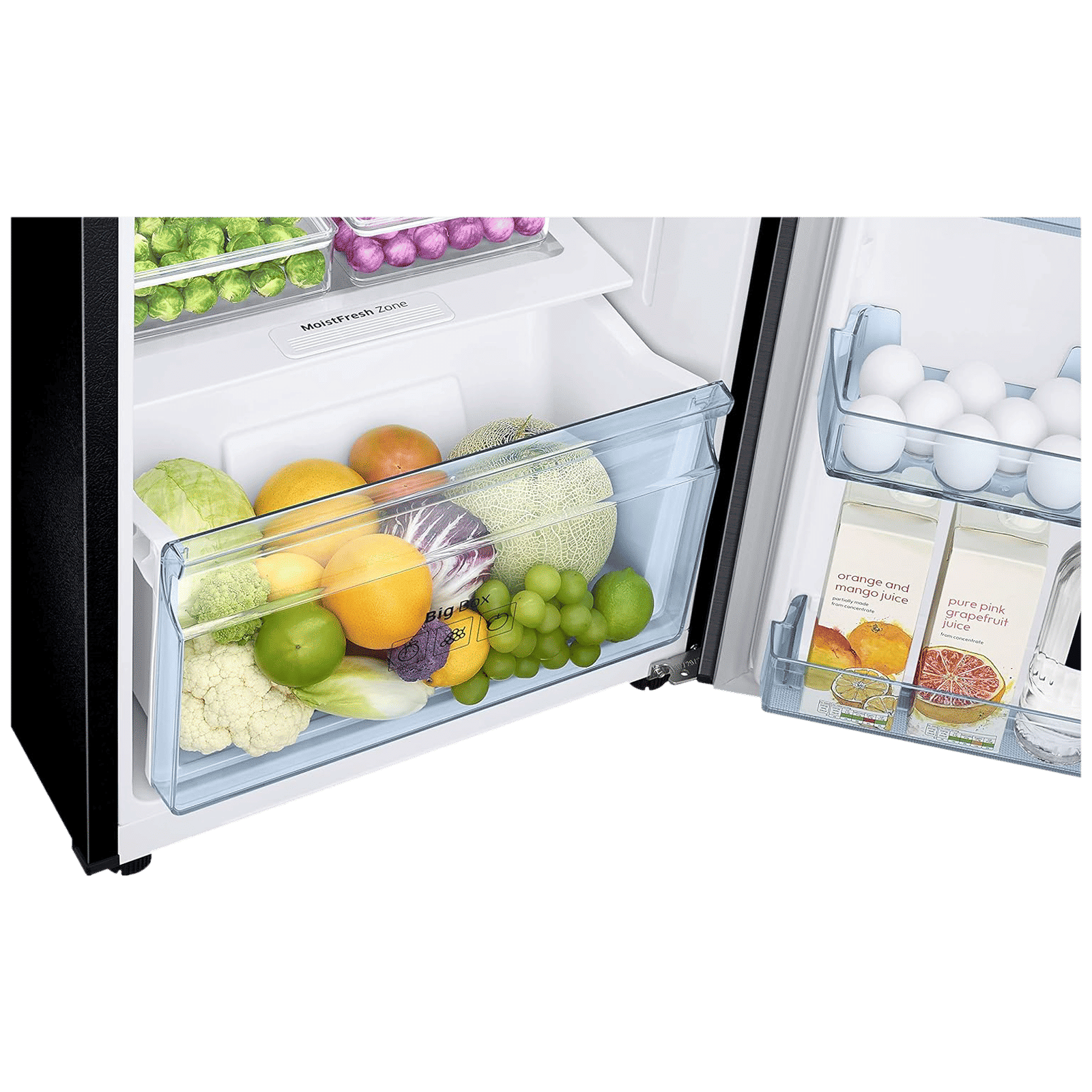 SAMSUNG 236 Litres 3 Star Frost Free Double Door Convertible Refrigerator with Anti Bacterial Gasket (RT28C3733BX/HL, Luxe Black)
