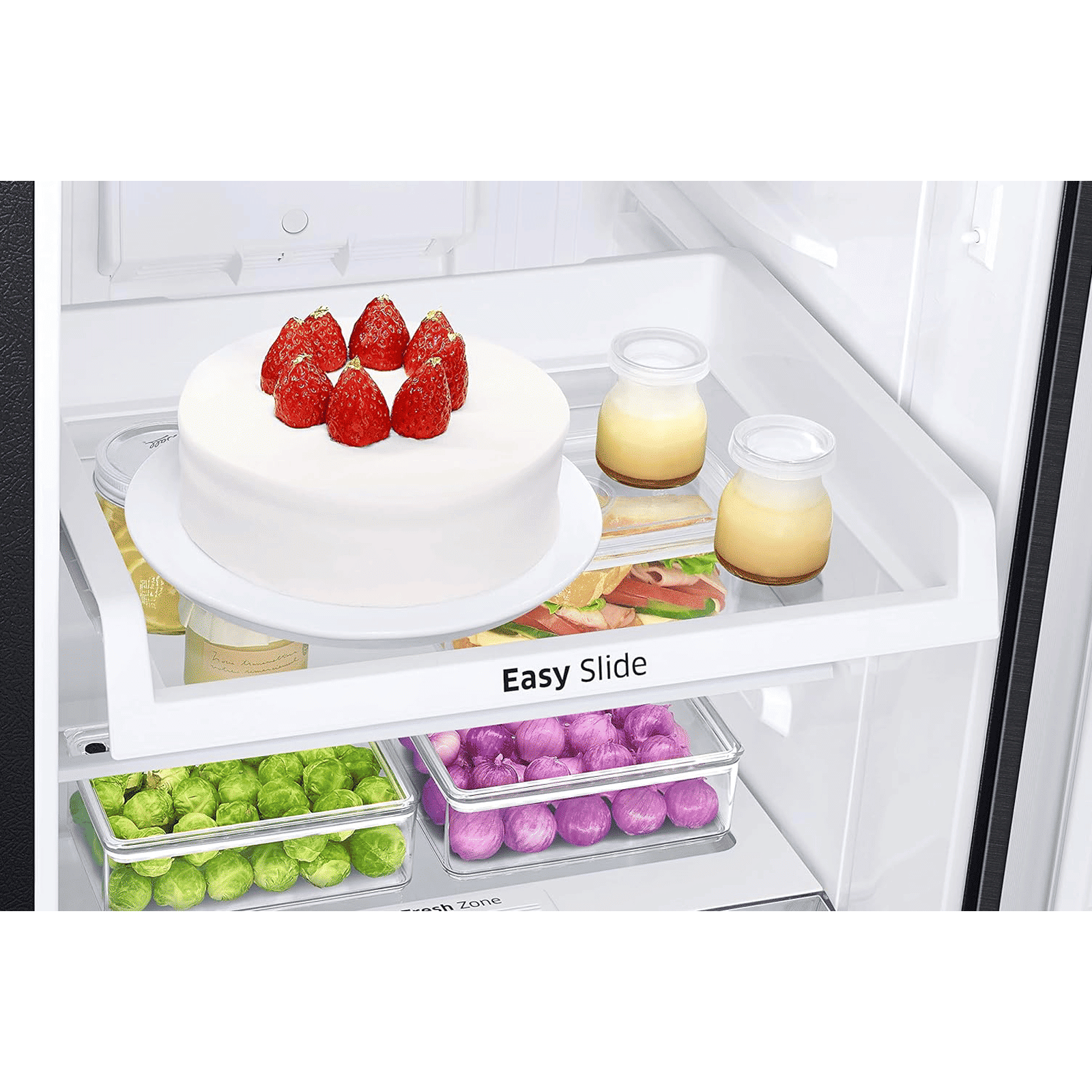 SAMSUNG 236 Litres 3 Star Frost Free Double Door Convertible Refrigerator with Anti Bacterial Gasket (RT28C3733BX/HL, Luxe Black)