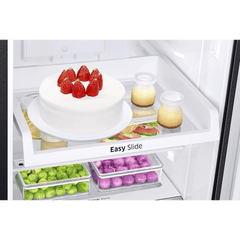 SAMSUNG 236 Litres 3 Star Frost Free Double Door Convertible Refrigerator with Anti Bacterial Gasket (RT28C3733BX/HL, Luxe Black)