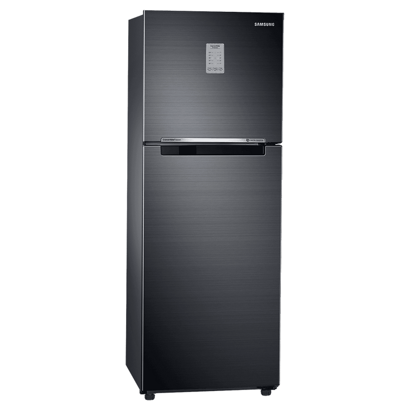 SAMSUNG 236 Litres 3 Star Frost Free Double Door Convertible Refrigerator with Anti Bacterial Gasket (RT28C3733BX/HL, Luxe Black)