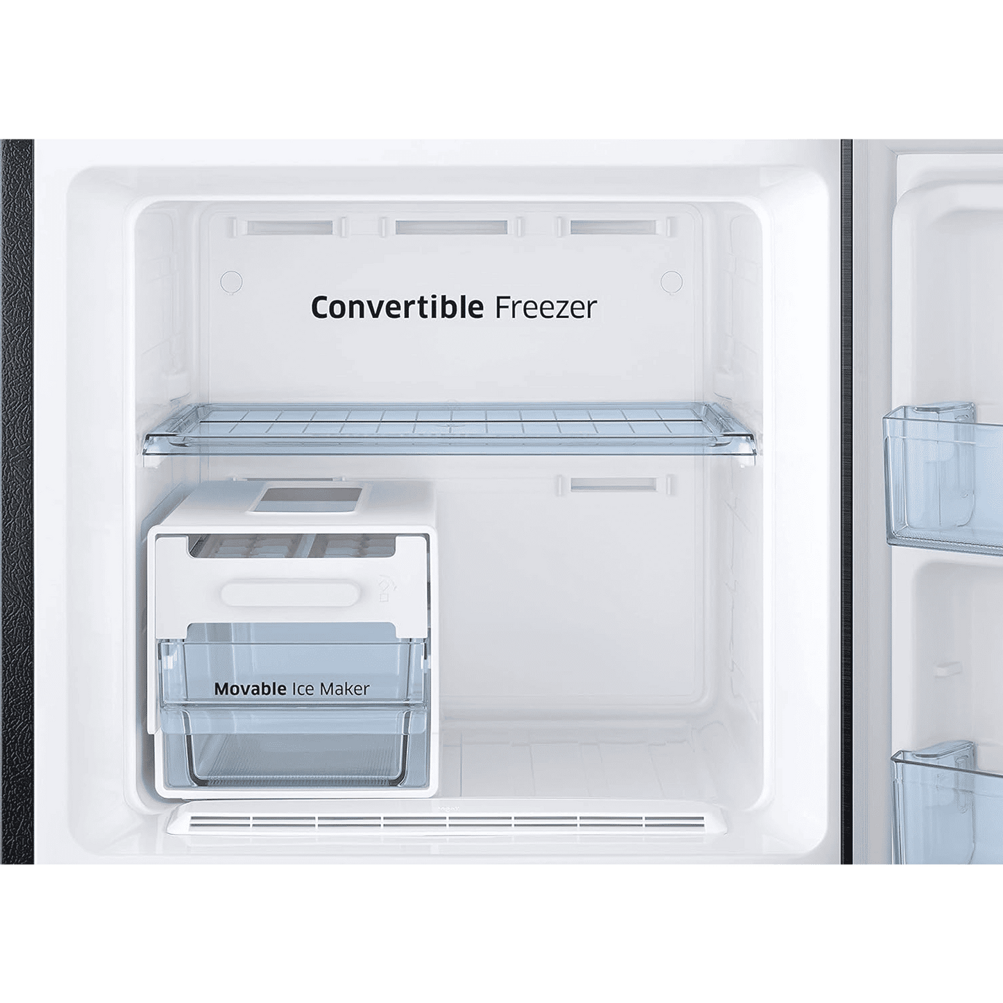 SAMSUNG 236 Litres 3 Star Frost Free Double Door Convertible Refrigerator with Anti Bacterial Gasket (RT28C3733BX/HL, Luxe Black)