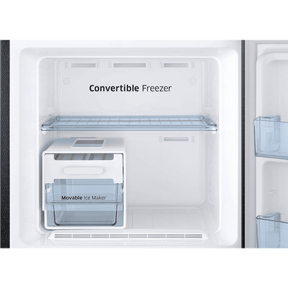 SAMSUNG 236 Litres 3 Star Frost Free Double Door Convertible Refrigerator with Anti Bacterial Gasket (RT28C3733BX/HL, Luxe Black)