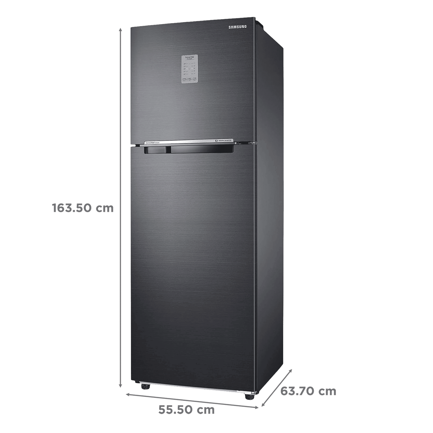 SAMSUNG 256 Litres 2 Star Frost Free Double Door Convertible Refrigerator with All-around Cooling (RT30C3732BX/HL, Luxe Brown)