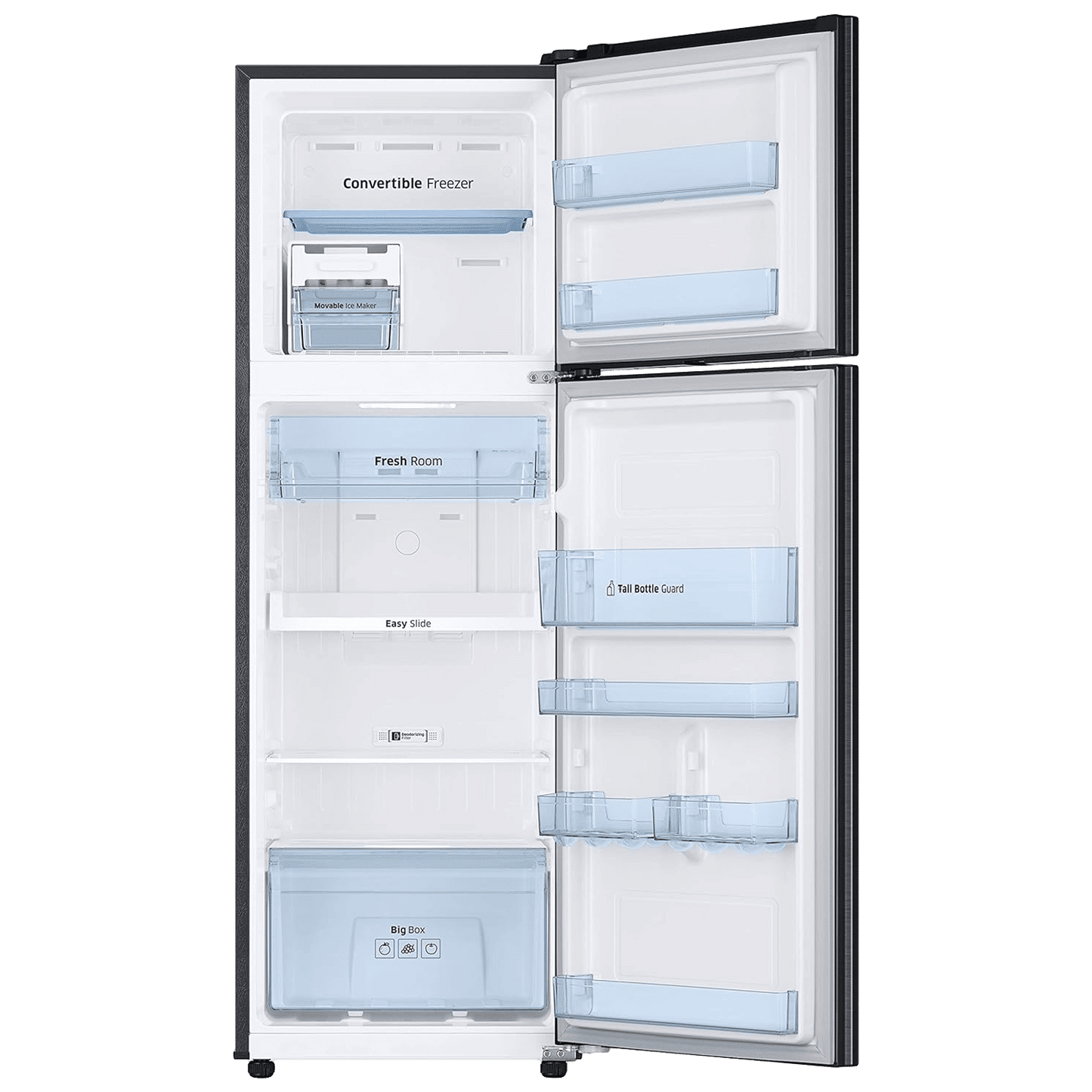 SAMSUNG 256 Litres 2 Star Frost Free Double Door Convertible Refrigerator with All-around Cooling (RT30C3732BX/HL, Luxe Brown)