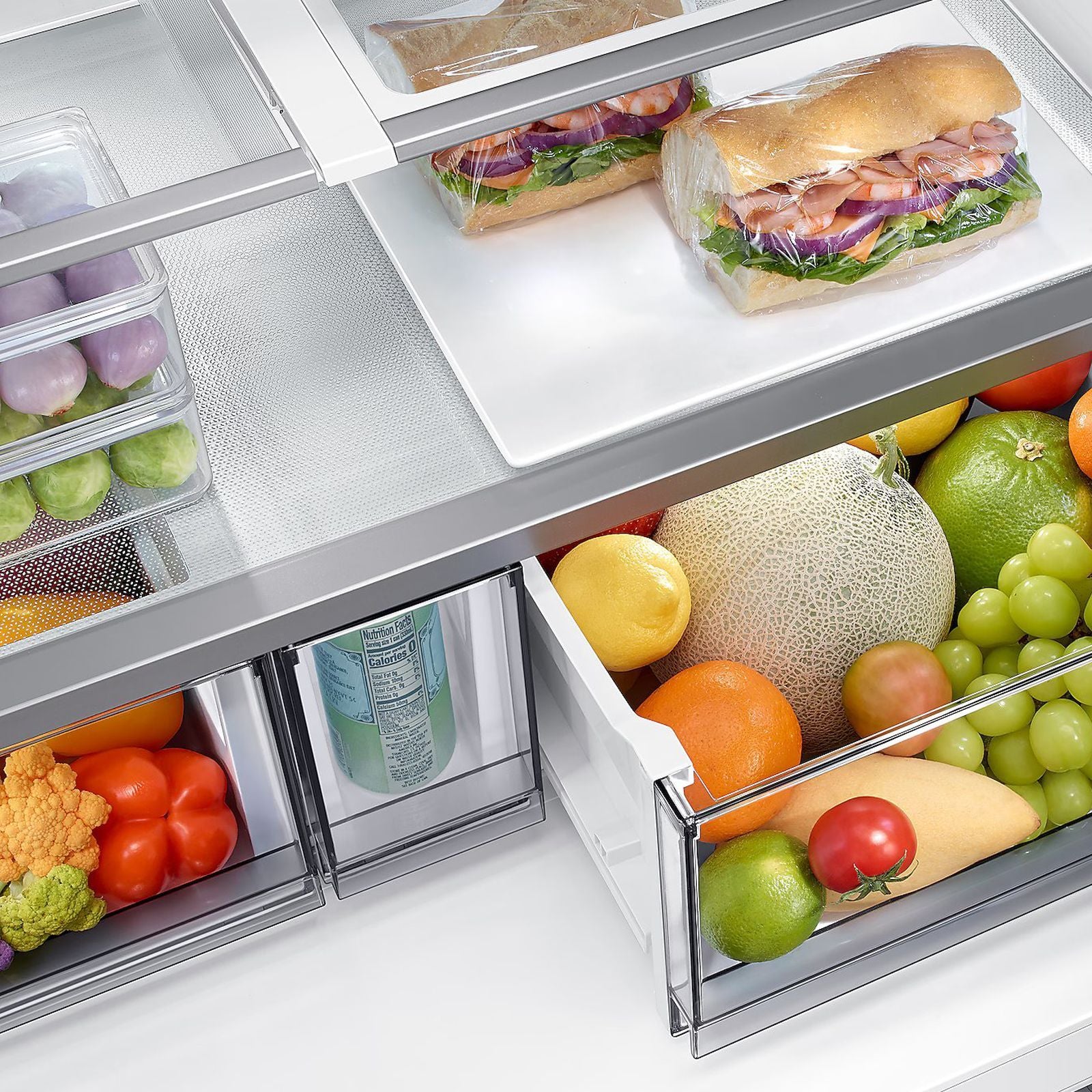 SAMSUNG 650 Litres Frost Free French Door Convertible Refrigerator with Triple Cooling (RF65DB90BD12/TL, Clean White)