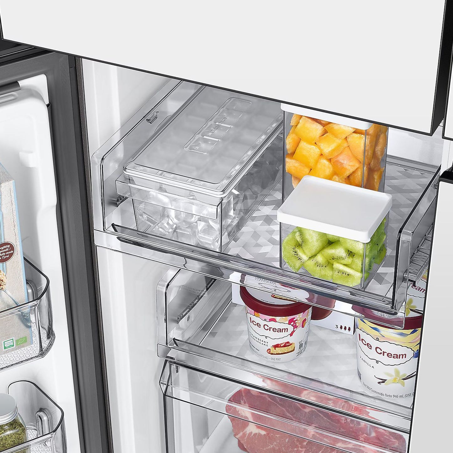 SAMSUNG 650 Litres Frost Free French Door Convertible Refrigerator with Triple Cooling (RF65DB90BD12/TL, Clean White)