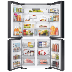 SAMSUNG 650 Litres Frost Free French Door Convertible Refrigerator with Triple Cooling (RF65DG90BDSG/TL, Black Caviar)