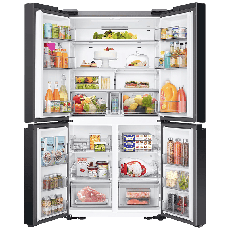 SAMSUNG 650 Litres Frost Free French Door Convertible Refrigerator with Triple Cooling (RF65DG90BDSG/TL, Black Caviar)