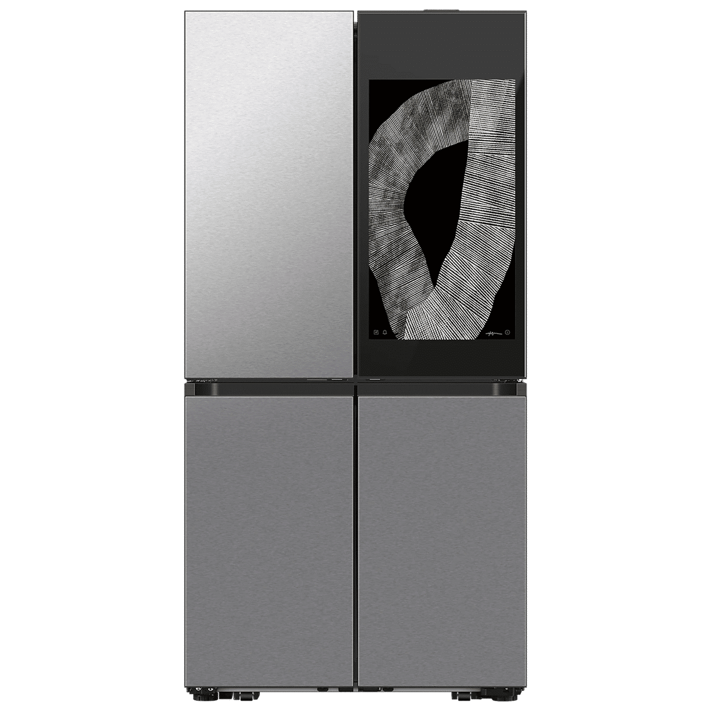 SAMSUNG 809 Litres Frost Free French Door Convertible Refrigerator with Water Dispenser (RF71DB9950QD/TL, Clean Charcoal & Stainless Steel)