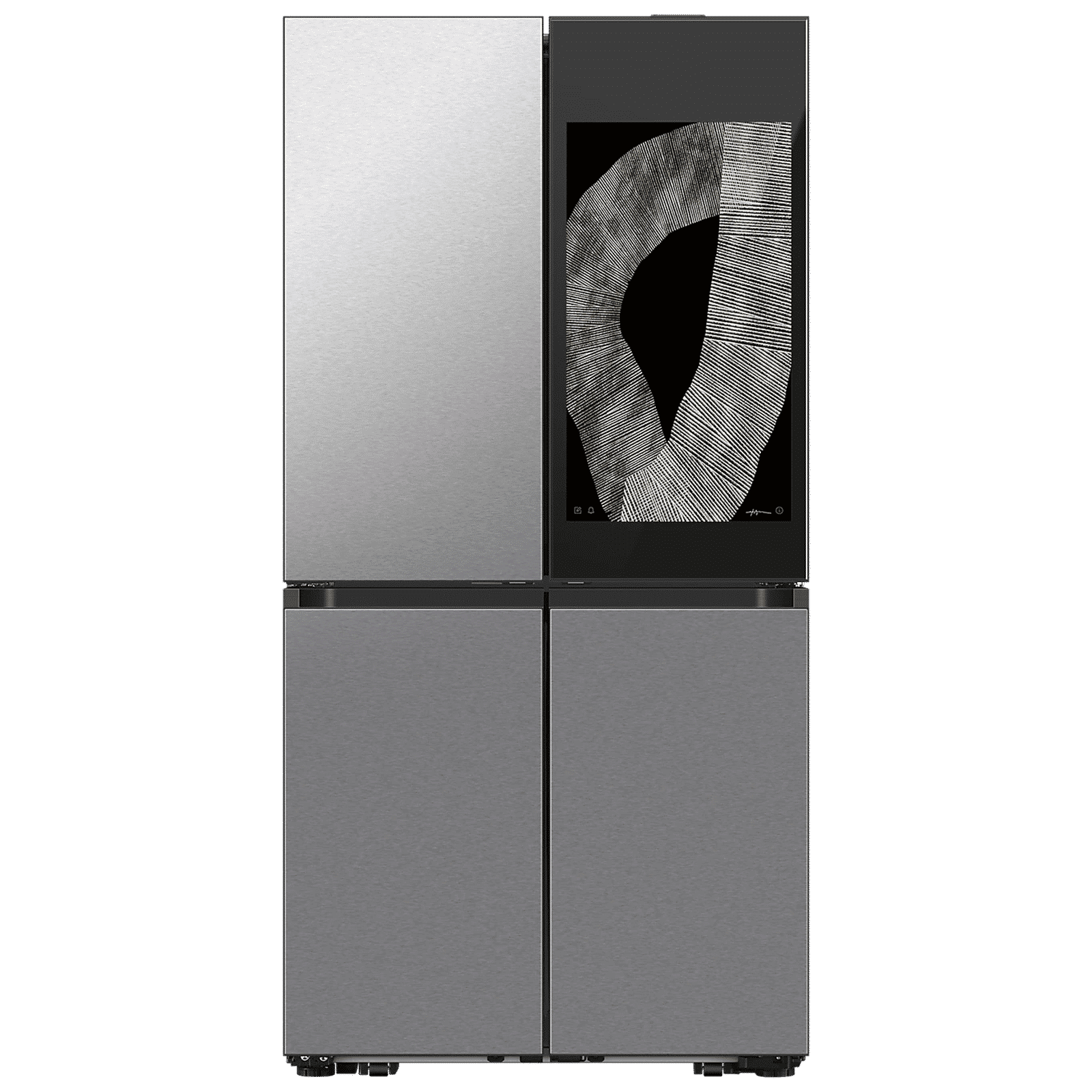 SAMSUNG 809 Litres Frost Free French Door Convertible Refrigerator with Water Dispenser (RF71DB9950QD/TL, Clean Charcoal & Stainless Steel)
