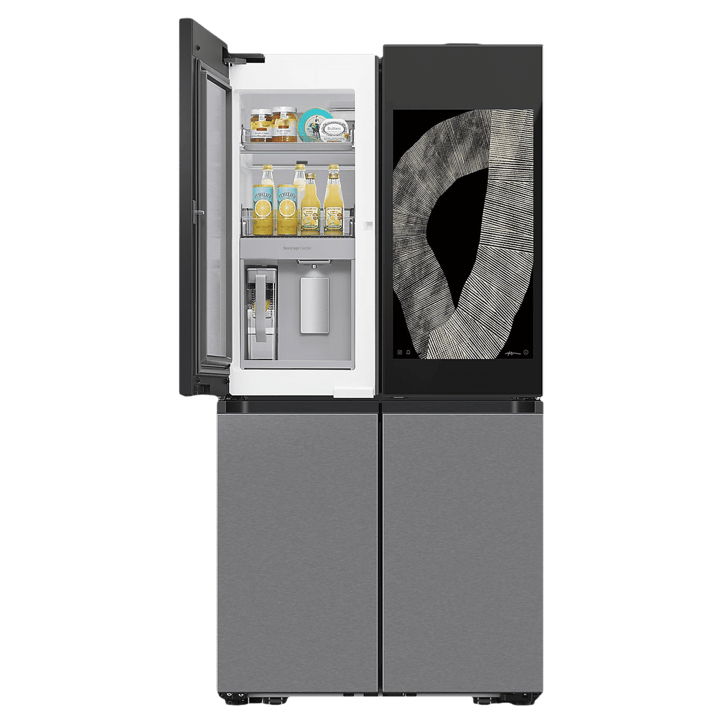 SAMSUNG 809 Litres Frost Free French Door Convertible Refrigerator with Water Dispenser (RF71DB9950QD/TL, Clean Charcoal & Stainless Steel)