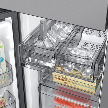 SAMSUNG 809 Litres Frost Free French Door Convertible Refrigerator with Water Dispenser (RF71DB9950QD/TL, Clean Charcoal & Stainless Steel)