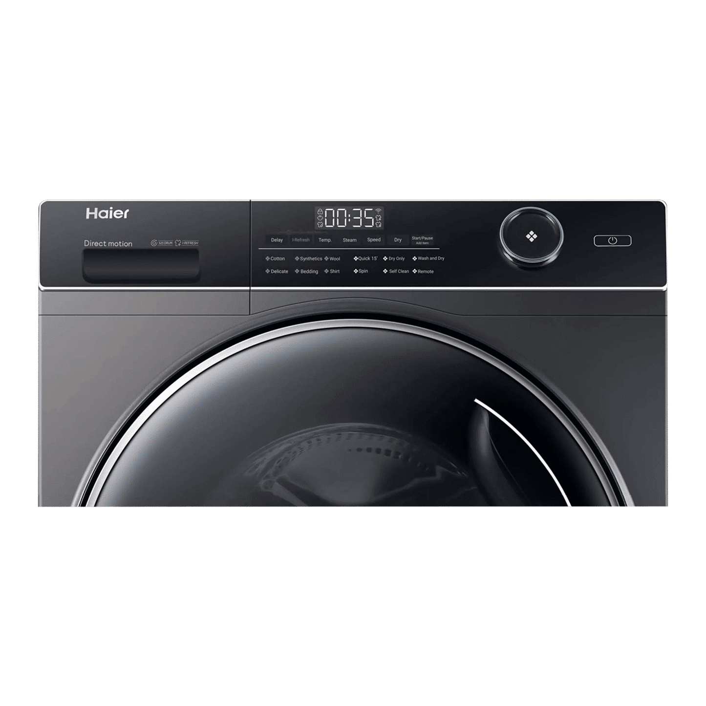 Haier 10.5 kg 5 Star Fully Automatic Front Load Washing Machine (HW105-B14959S8U1, Pillow Shape Drum, Dark Jade Silver)
