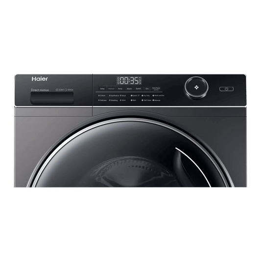 Haier 10.5 kg 5 Star Fully Automatic Front Load Washing Machine (HW105-B14959S8U1, Pillow Shape Drum, Dark Jade Silver)
