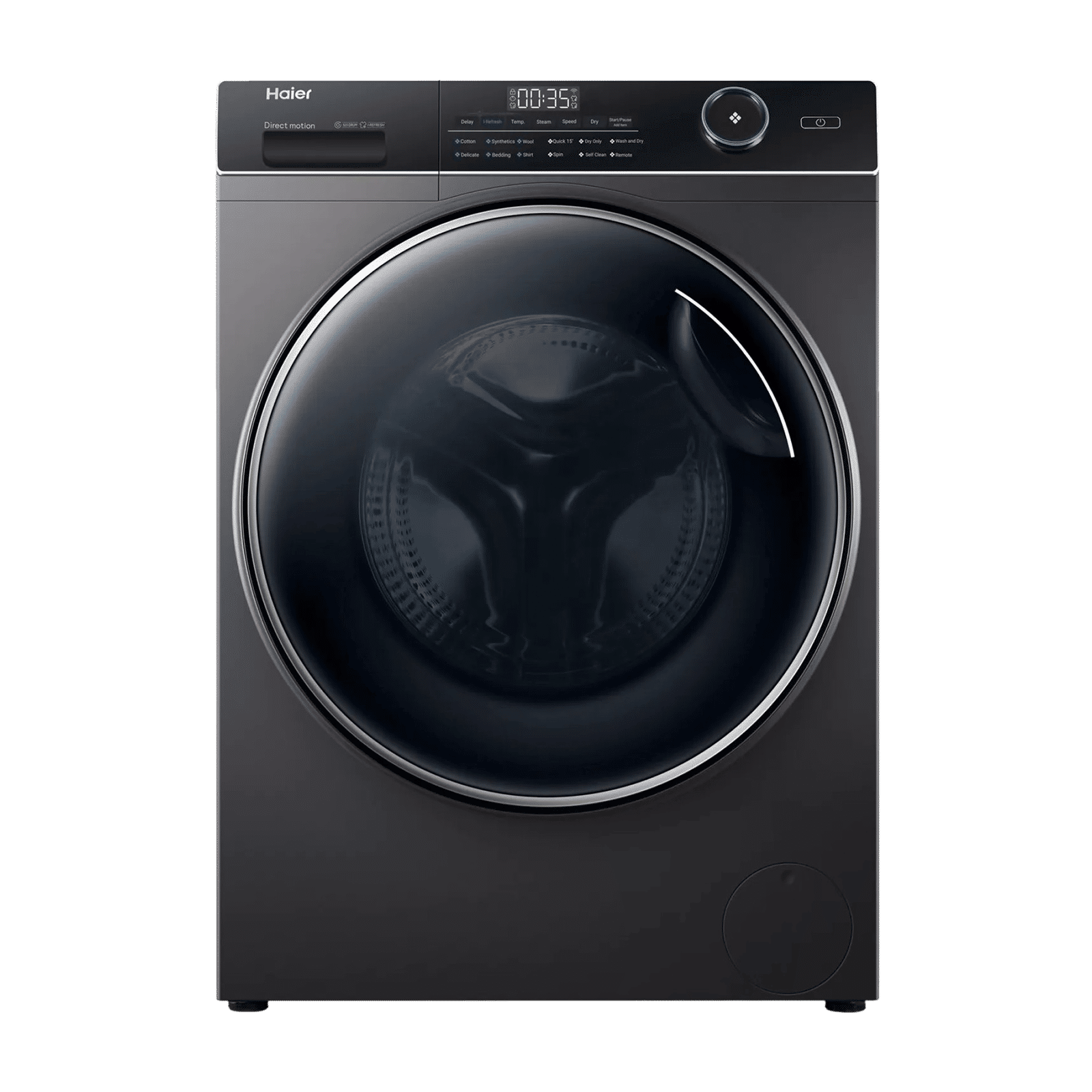 Haier 10.5 kg 5 Star Fully Automatic Front Load Washing Machine (HW105-B14959S8U1, Pillow Shape Drum, Dark Jade Silver)