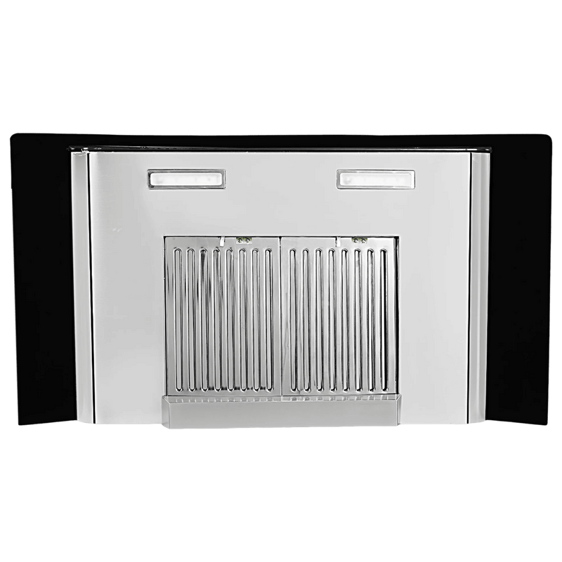 FABER ELLORA 3D IN HC SC BF BK 75 75cm 1400m³/hr Ducted Auto Clean Wall Mounted Chimney with Odor Sensing Technology (Black)