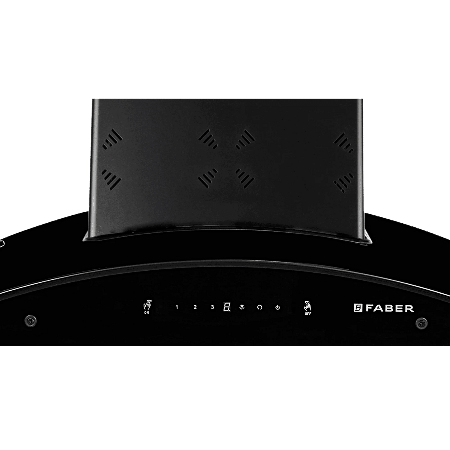 FABER ELLORA 3D IN HC SC BF BK 75 75cm 1400m³/hr Ducted Auto Clean Wall Mounted Chimney with Odor Sensing Technology (Black)