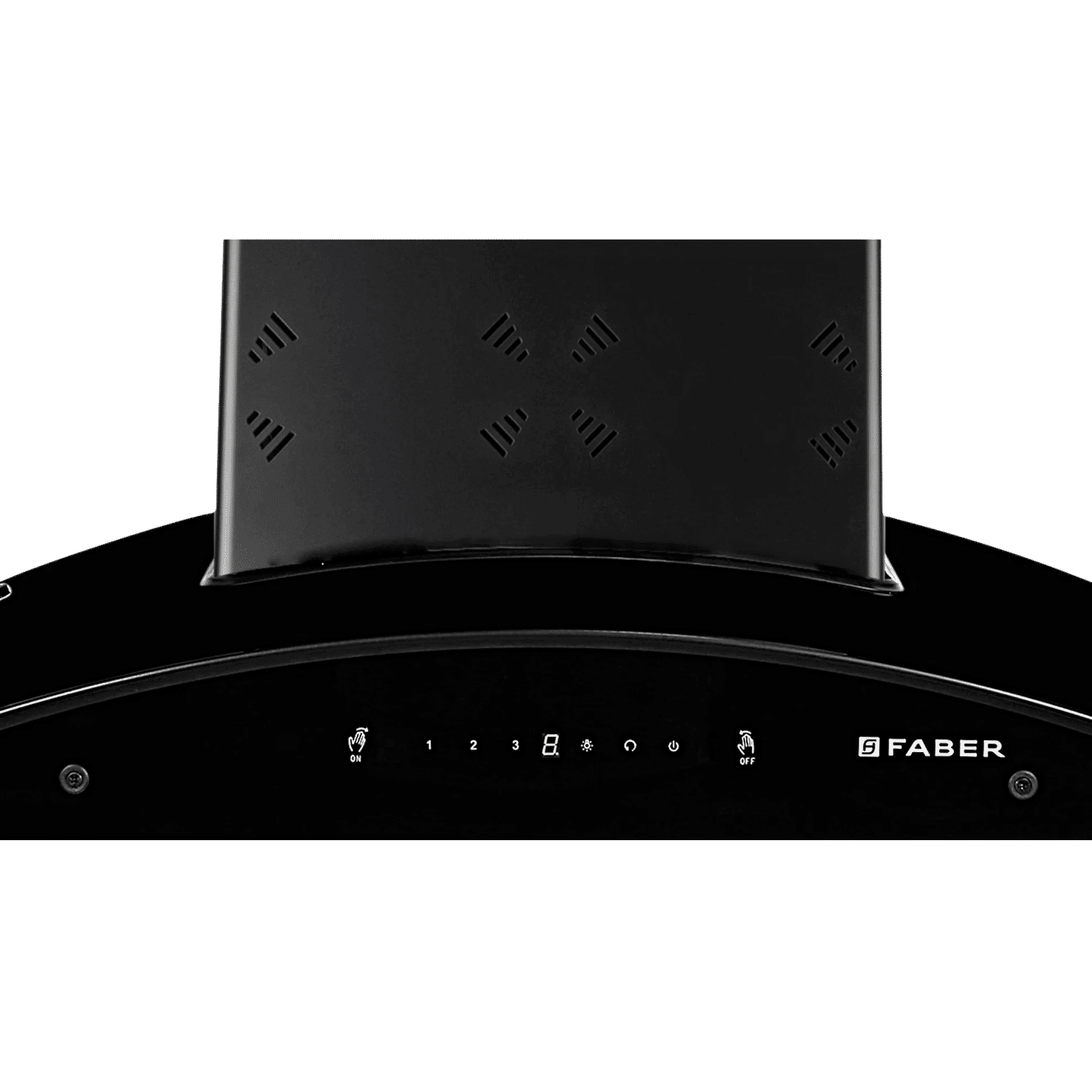 FABER ELLORA 3D IN HC SC BF BK 75 75cm 1400m³/hr Ducted Auto Clean Wall Mounted Chimney with Odor Sensing Technology (Black)