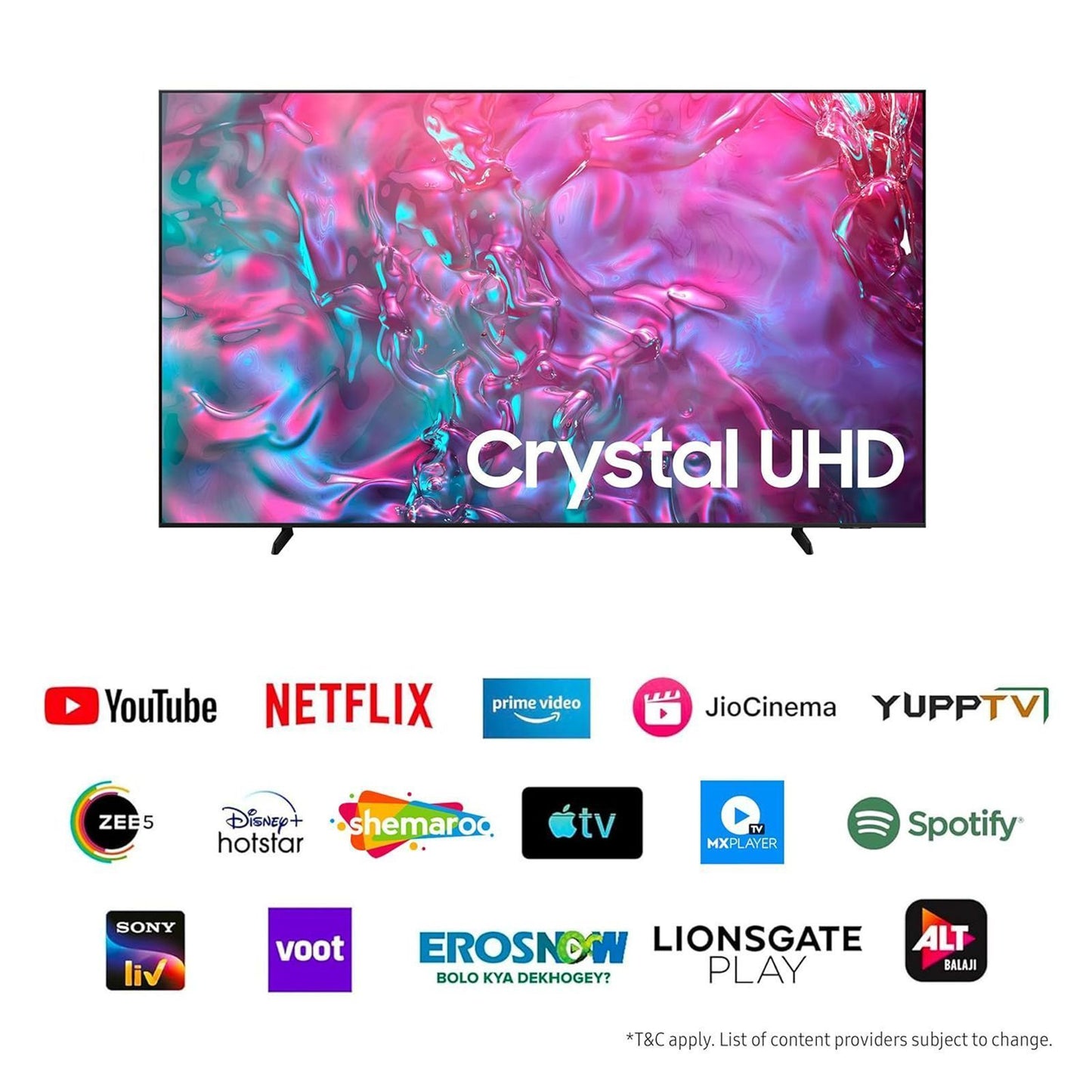 SAMSUNG DU9000 248.9 cm (98 inch) 4K Ultra HD LED Smart Tizen TV with 4K Upscaling (2024 model)