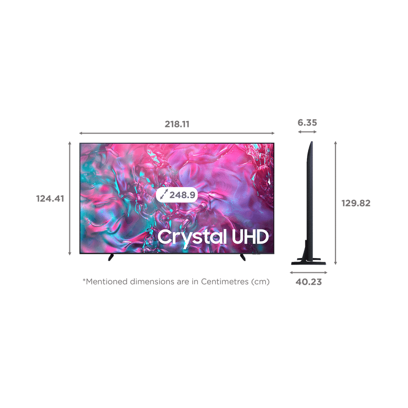 SAMSUNG DU9000 248.9 cm (98 inch) 4K Ultra HD LED Smart Tizen TV with 4K Upscaling (2024 model)