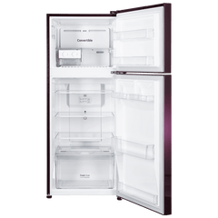 LG 240 Litres 2 Star Frost Free Double Door Convertible Refrigerator with Smart Diagnosis (GL-S292SRWY, Red Water Lily)