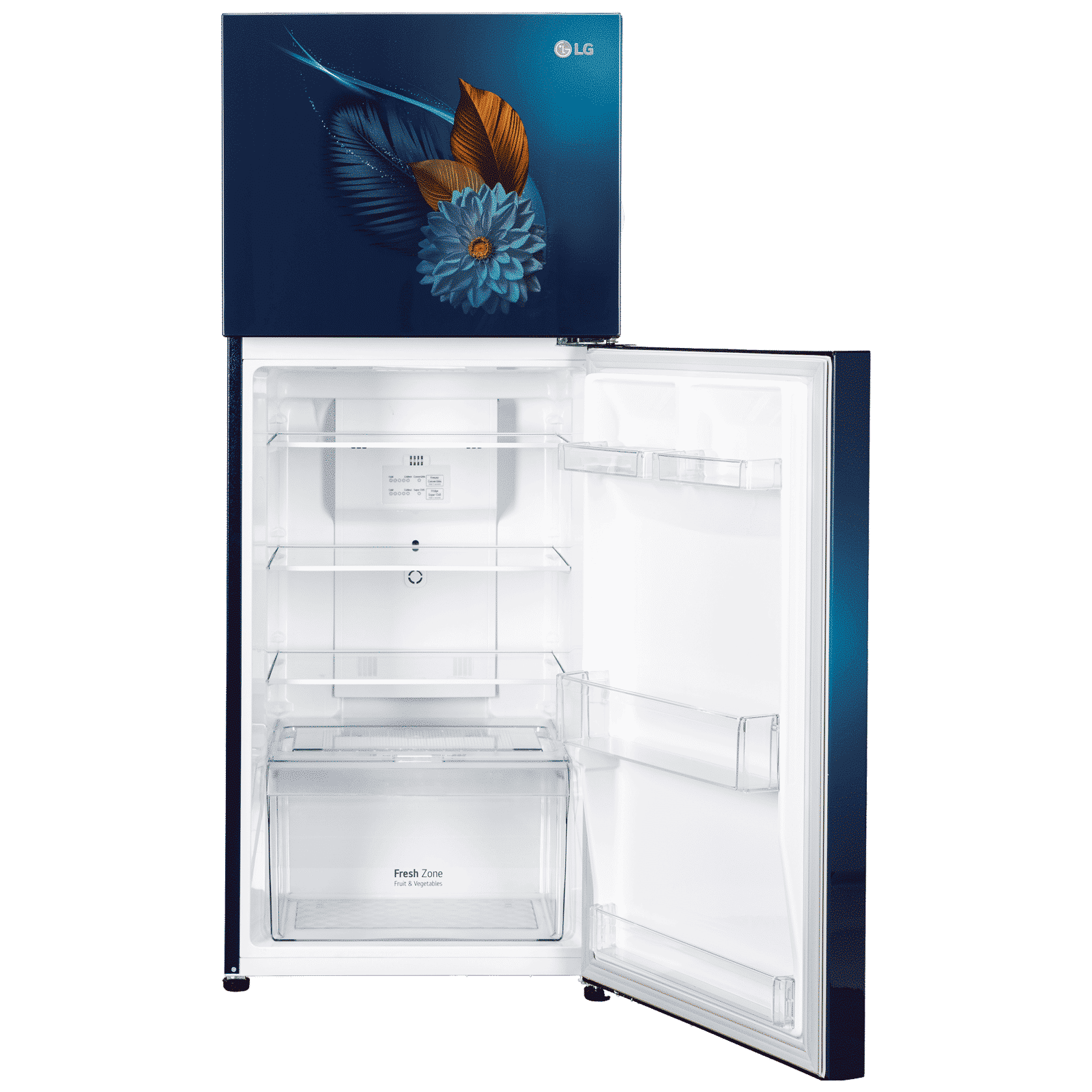 LG 240 Litres 2 Star Frost Free Double Door Convertible Refrigerator with Smart Diagnosis (GL-S292SBWY, Blue Water Lily)
