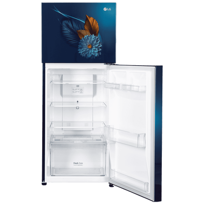 LG 240 Litres 2 Star Frost Free Double Door Convertible Refrigerator with Smart Diagnosis (GL-S292SBWY, Blue Water Lily)